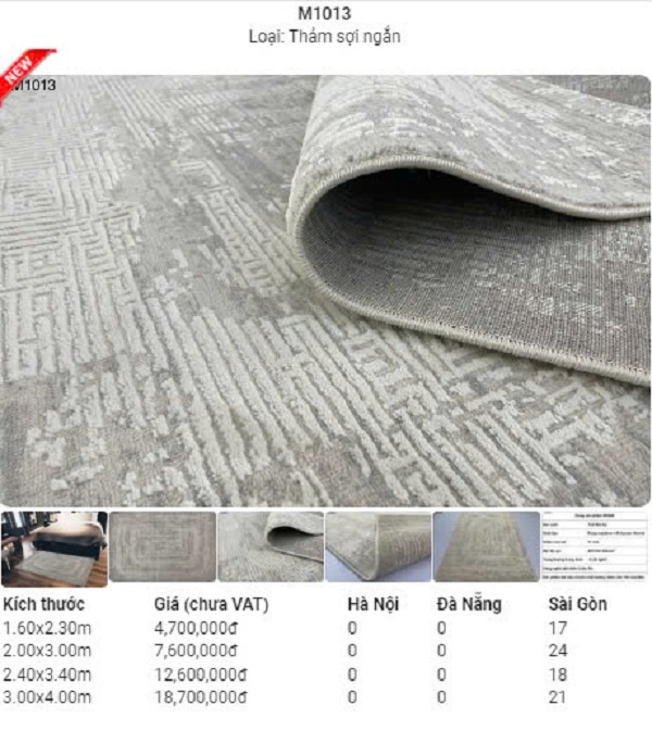 Thảm Lót Phòng Ngủ M1013