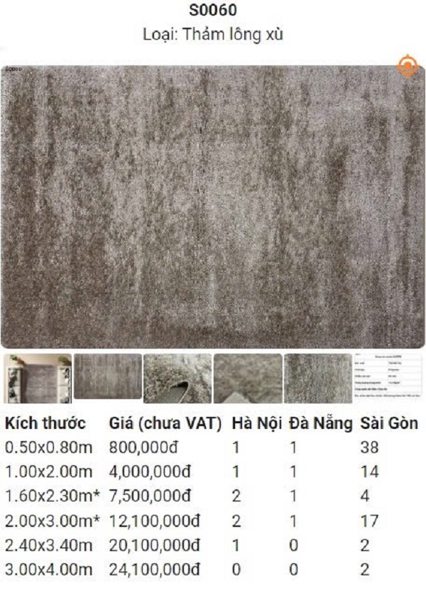 Thảm Lót Sofa Đẹp S0060
