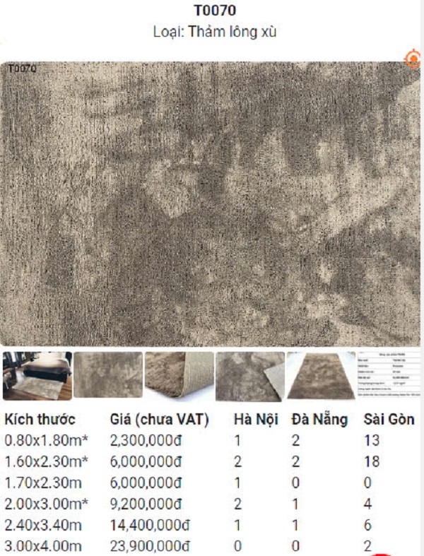 Thảm Phòng Ngủ Cao Cấp T0070