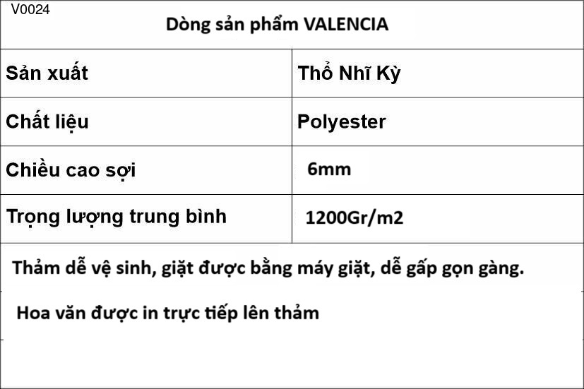 Thảm Sofa Trải Sàn Nhập Khẩu V0024