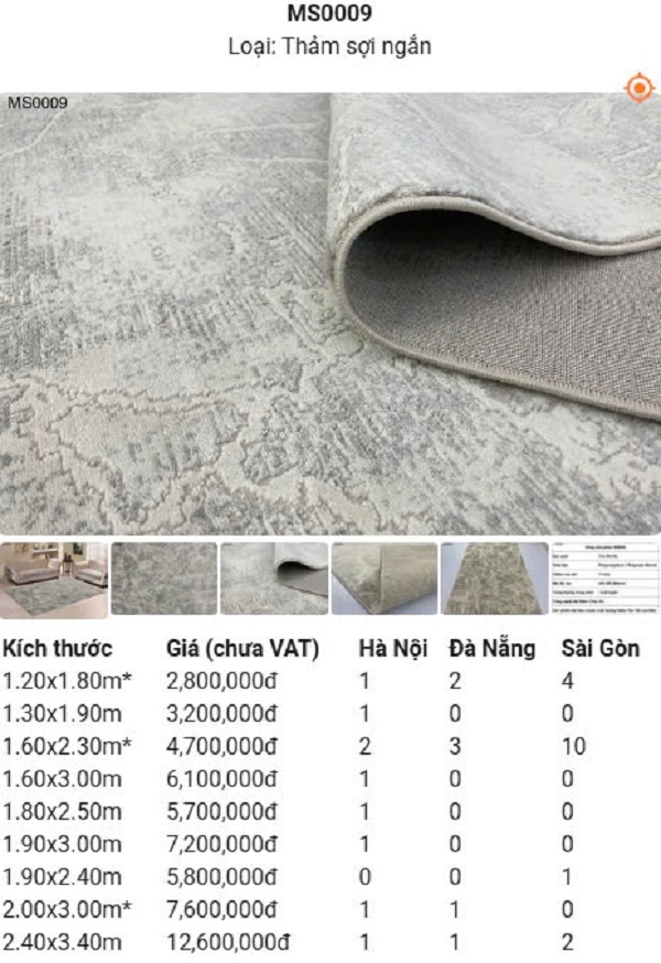 Thảm Trải Sofa Giá Rẻ MS0009