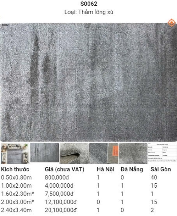 Thảm Trải Sofa S0062