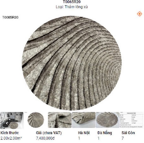 Thảm Tròn Trang Trí T0065R20