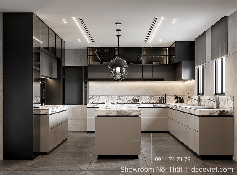 Tủ Bếp Chữ U Hiện Đại 438T