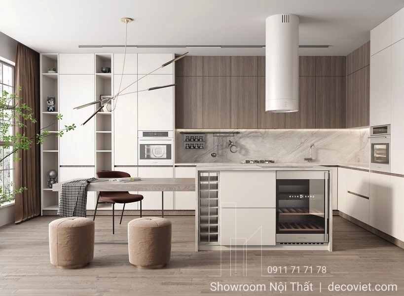 Tủ Bếp Gỗ Công Nghiệp 411T