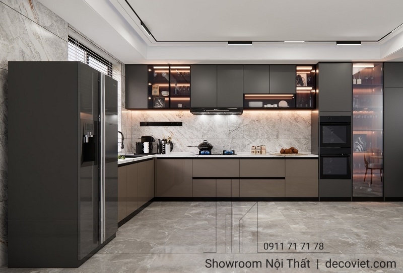 Tủ Bếp Gỗ Công Nghiệp 445T