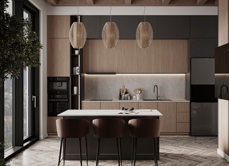 Tủ Bếp Gỗ Đẹp 428T