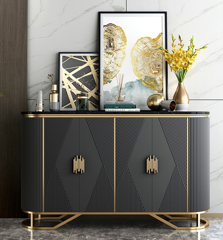 Tủ Giày Gỗ Mạ Vàng 307T