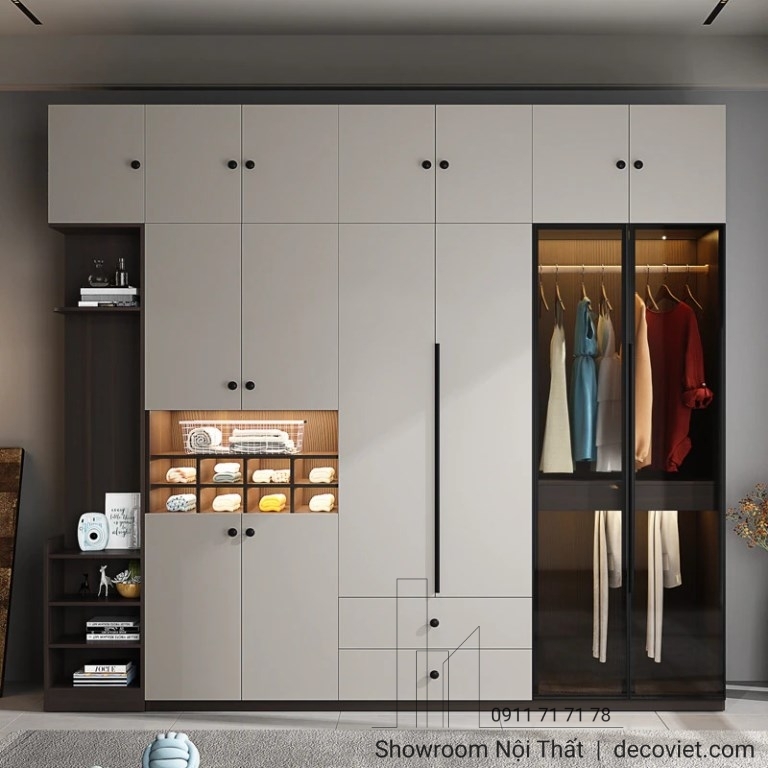 Tủ Quần Áo Gỗ 1214T