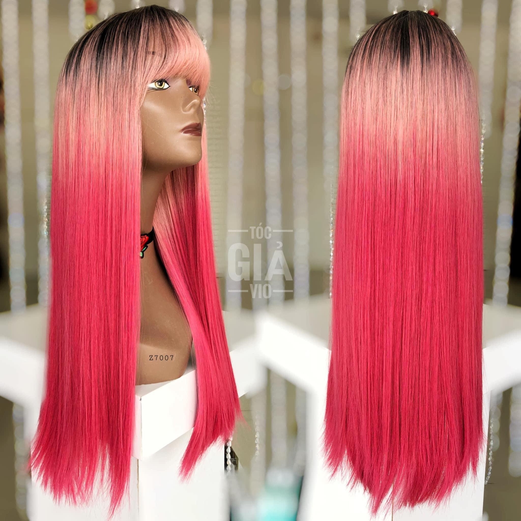 Bạn đang tìm kiếm một phong cách tóc mới lạ và khác biệt? Hãy thử ngay loại tóc giả Z7007, OMBRE HỒNG 3D, VIO với màu tóc hồng neon vô cùng nổi bật và độc đáo nhé!