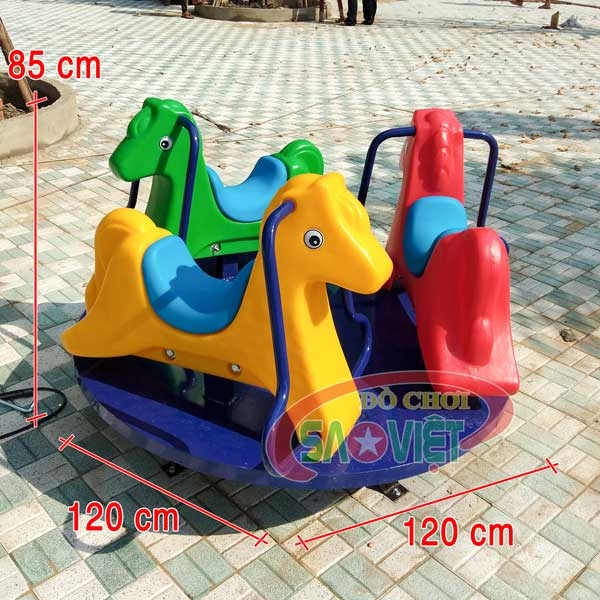 Hàng Chính Hãng] Đu Quay 3 Con Ngựa Cho Bé Mầm Non S06N01 | Điện Máy Tây Hồ