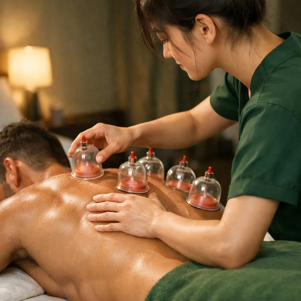 Giác hơi kết hợp giải mỏi