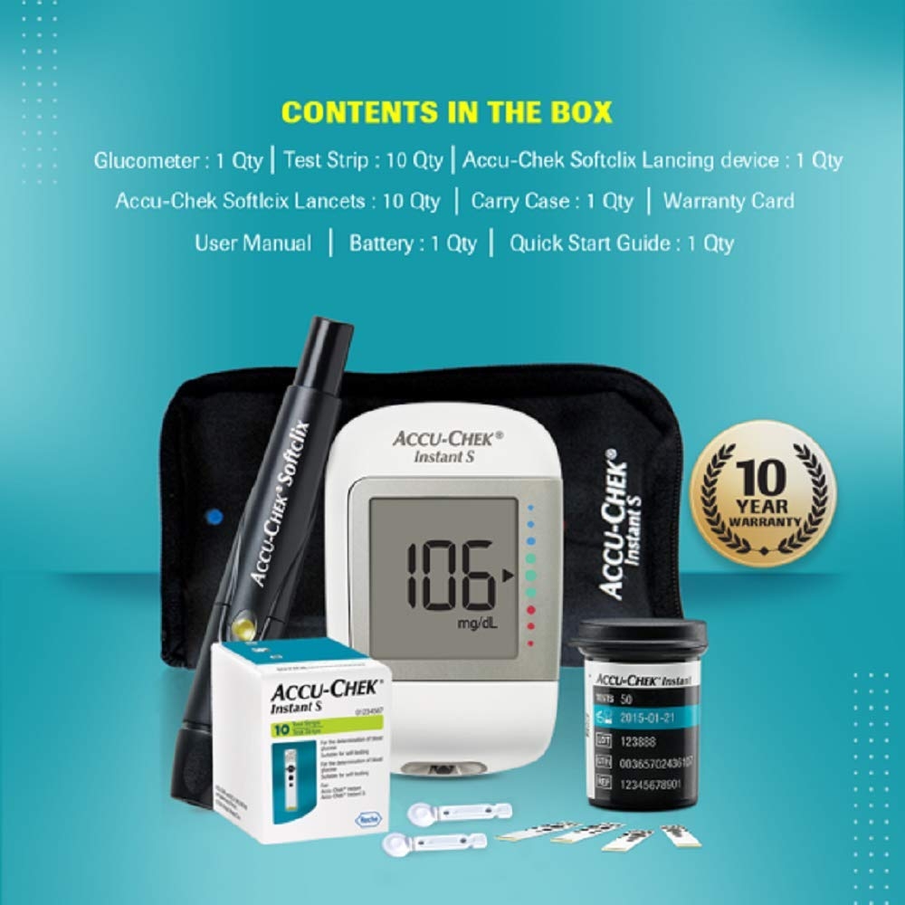 Máy đo đường huyết Accu Chek Instant mmol /L / CHƯA BAO GỒM QUE