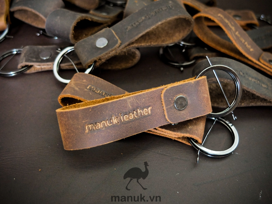 Móc khoá da - keychain Manuk leather strap