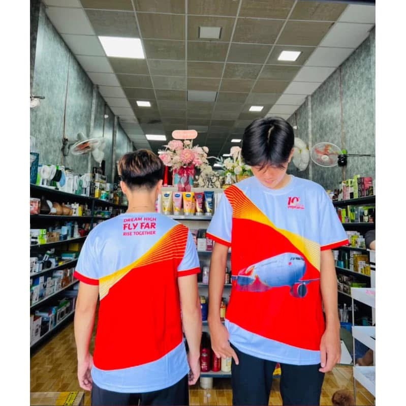 Thanh Lí Áo Thun Hãng Máy Bay Vietjet Size Nam, Nữ, SALE