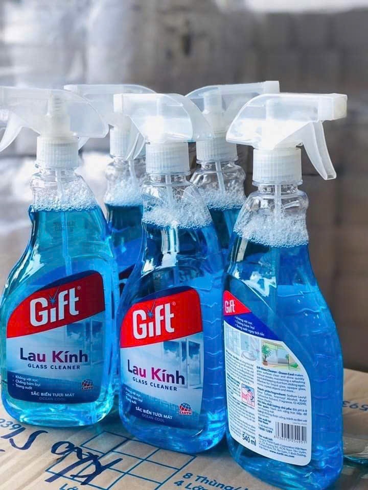 Nước Lau Kính Gift Hương Trà Xanh 540ml Chính Hãng (1)