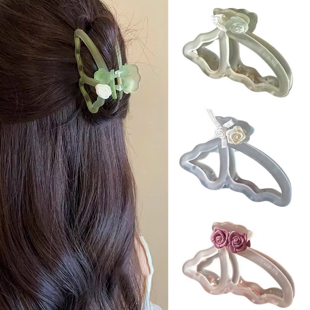 KẸP BƯỚM ĐÍNH HOA NHIỀU MÀU (1)