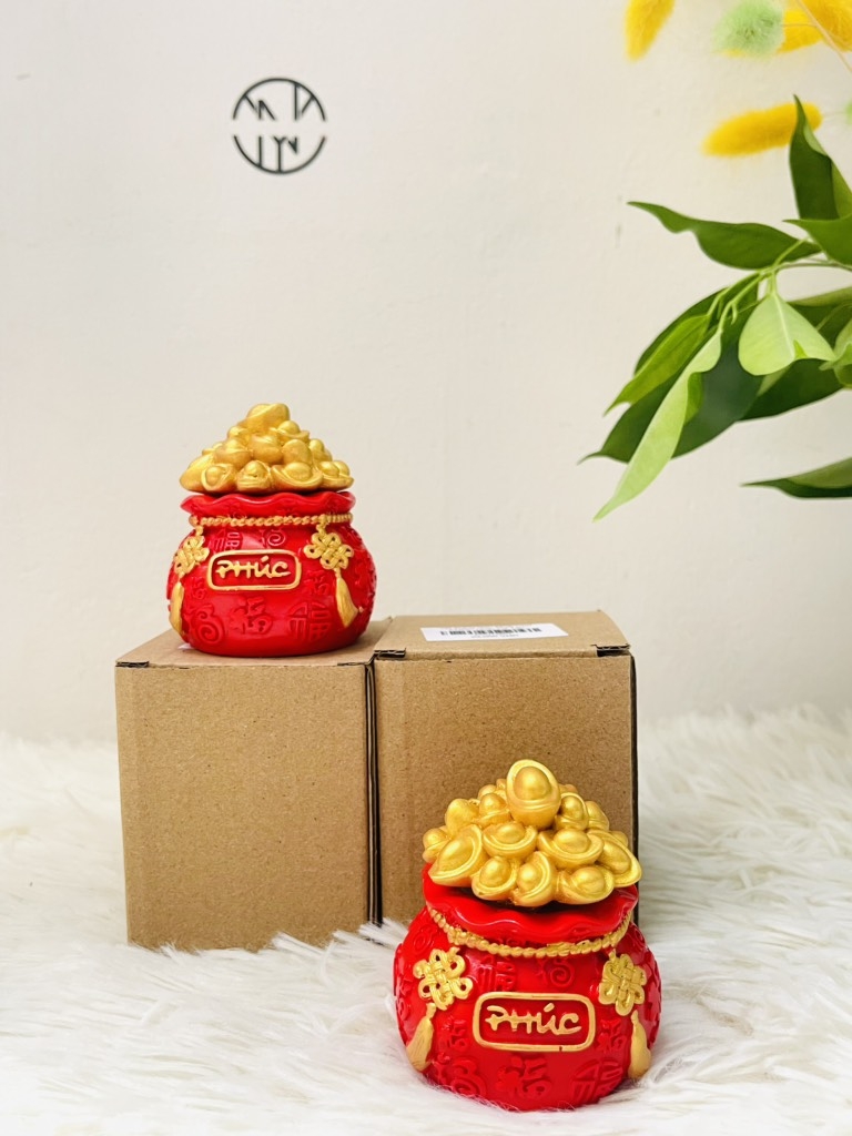 Hũ Đựng Gạo Muối Chữ PHÚC Hình Túi Tiền LOẠI 150g (2)