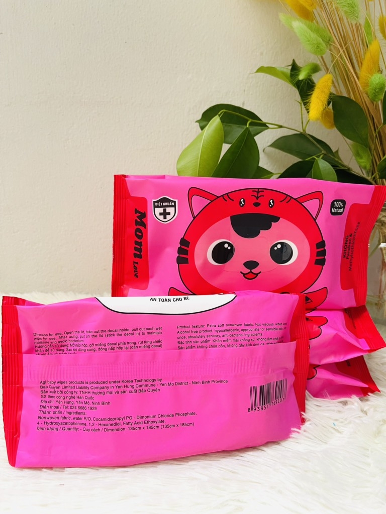 KHĂN ƯỚT MOM LOVE 120 TỜ ( MUA 10 TẶNG 1 KO CK)