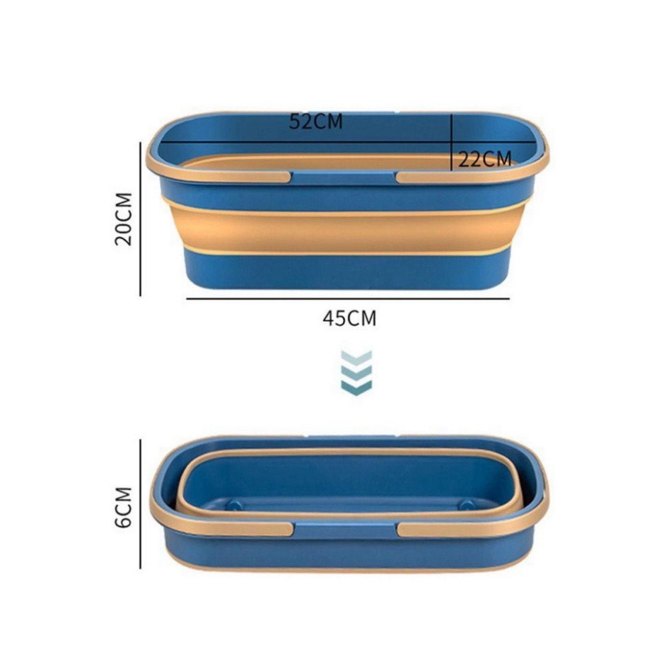 XÔ ĐỰNG NƯỚC GẤP GỌN SILICON HÌNH CHỮ NHẬT  (6)