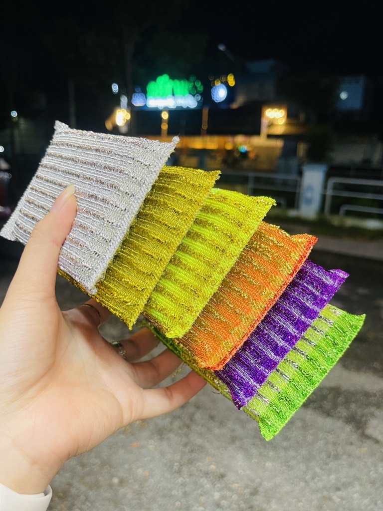 MIẾNG RỬA CHÉN ĐA SẮC SAMRAN (ko ck mua 10 tặng 2 )