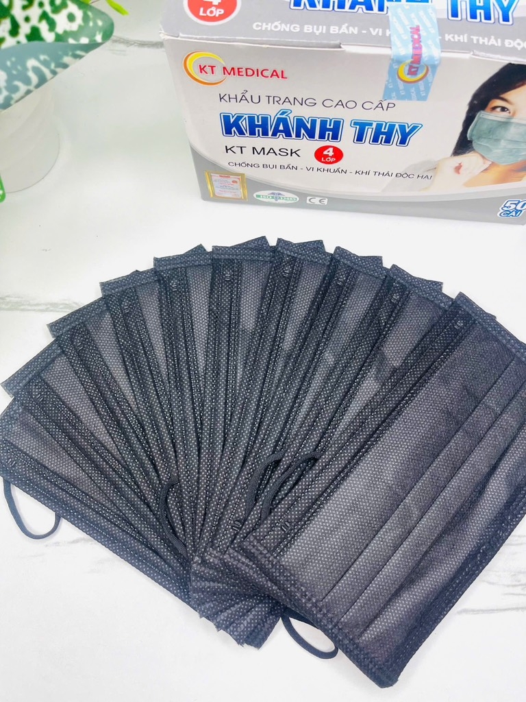 KHẨU TRANG Y TẾ KHÁNH THY (màu đen) (2)