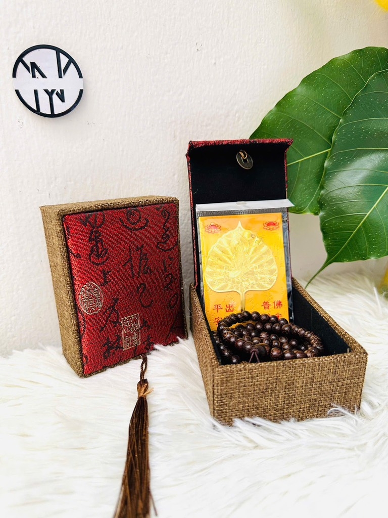 VÒNG TRẦM 108 HẠT TẶNG KÈM LÁ BỒ ĐỀ PHONG THUỶ (4)