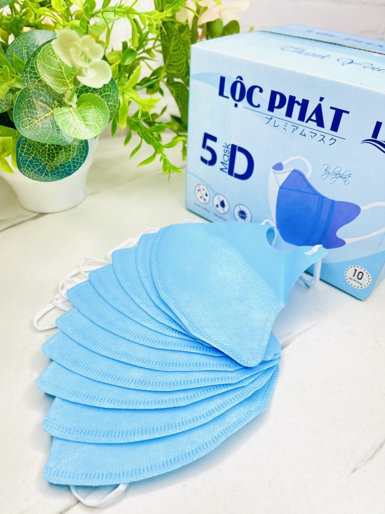 Set 10 Khẩu Trang 5D Mark LỘC PHÁT ( Xuka) Mua Hộp 10 Set zá 35k)