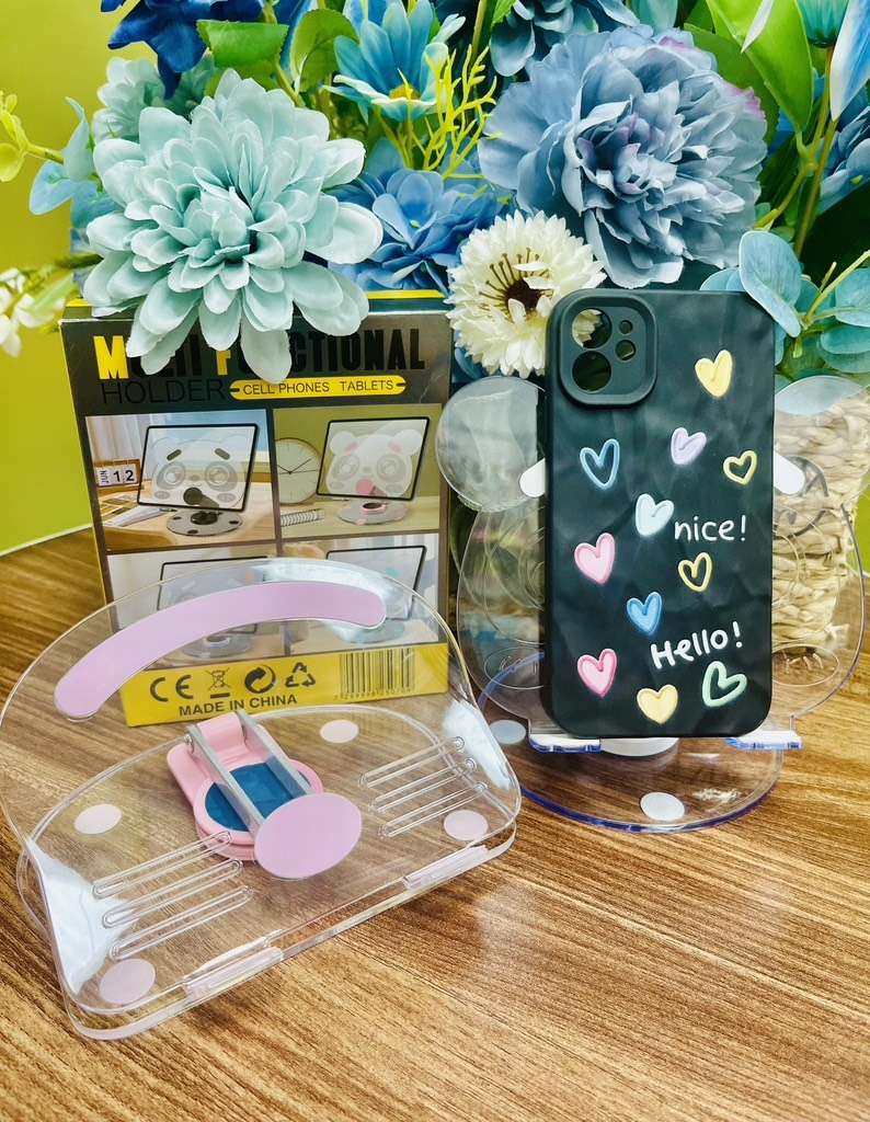 GIÁ ĐỠ ĐIỆN THOẠI CHÂN MÈO TRONG SUỐT XOAY ĐƯỢC (5)