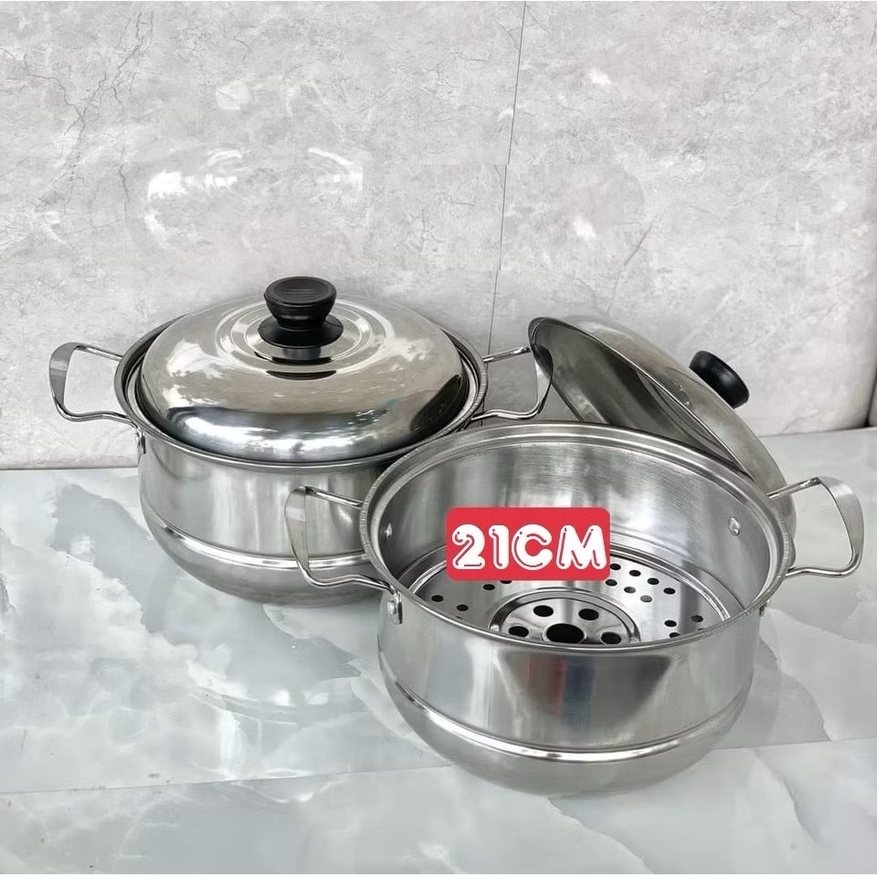 NỒI HẤP INOX 21cm CÓ VỈ (4)