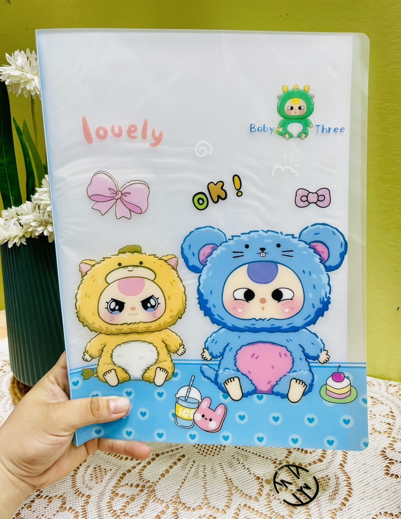 BÌA LÁ A4 KHOẢN 20 TỜ , MẪU CHIBI (2)