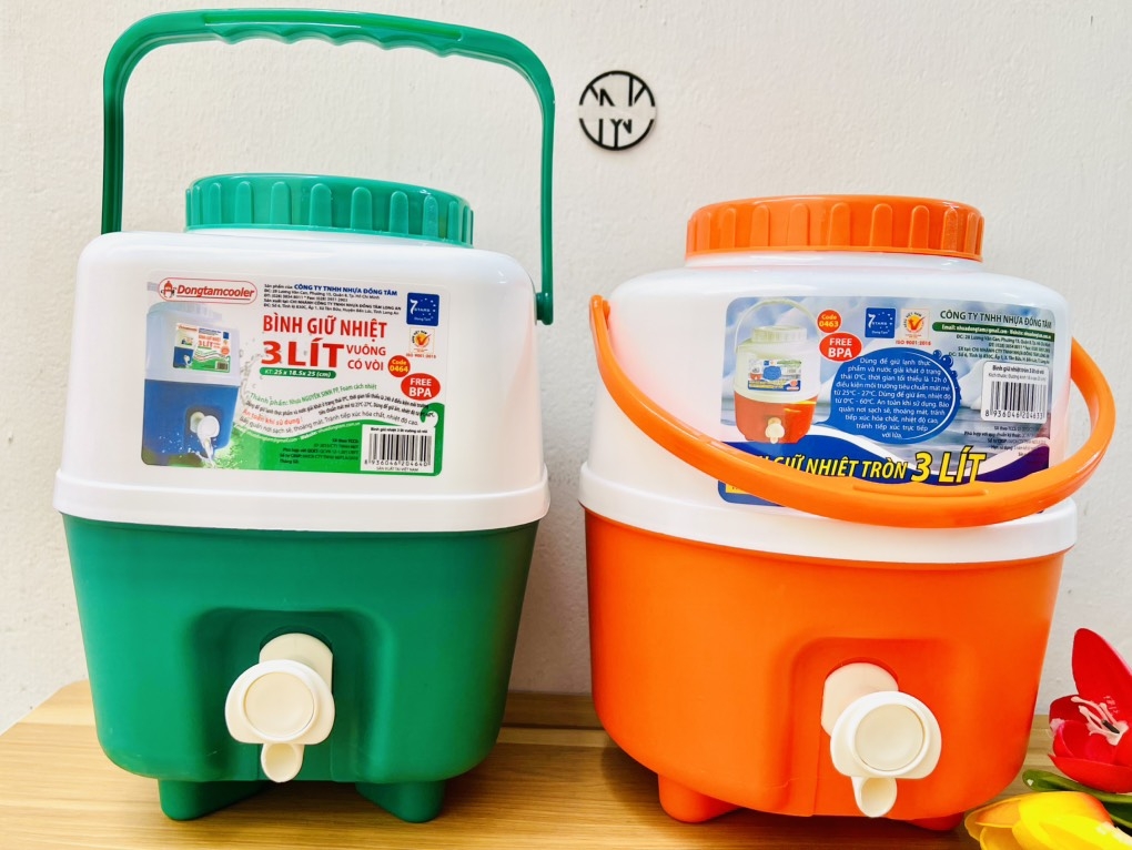 BÌNH NƯỚC GIỮ NHIỆT 3 LÍT TRÒN CHÍNH HÃNG CTY ĐỒNG TÂM (8)
