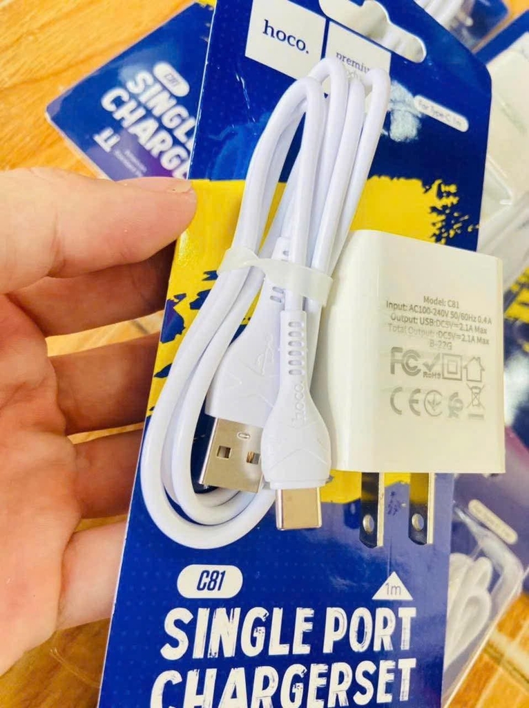 Bộ Sạc Nhanh 2.1A C81 Chính Hãng Cho Type C (4)