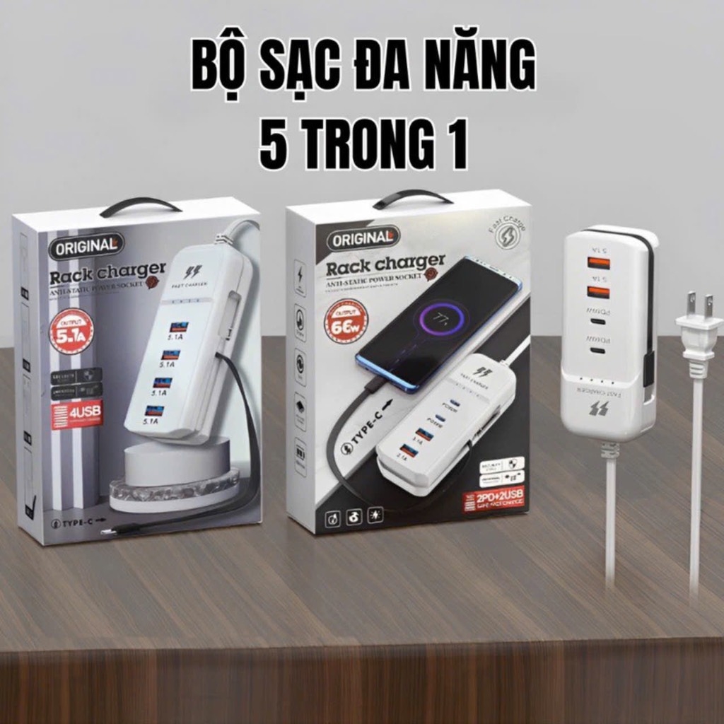 Ổ SẠC THÔNG MINH 4 CỔNG ĐA NĂNG 66W (5)
