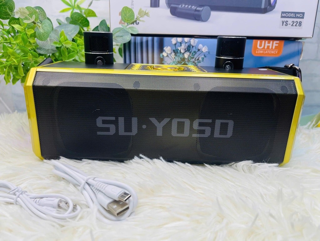 LOA KARAOKE BLUETOOTH YS-228 HIFI DJ TẶNG KÈM 2 MICRO KHÔNG DÂY CÓ ĐÈN LED RGB SIÊU ĐẸP CỰC HAY XÁCH TAY CHÍNH HÃNG (60)