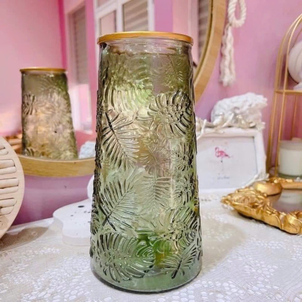 Bình Cắm Hoa Sọc Viền Vàng Lớn (2)