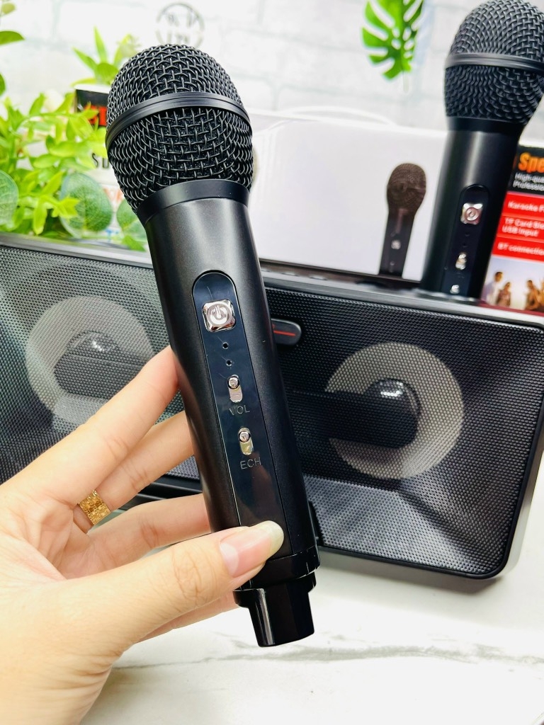 LOA KARAOKE TẶNG KÈM 2 MICRO KHÔNG DÂY CỰC HAY MÃ SD301 (60)
