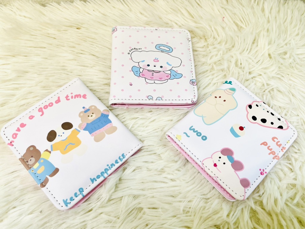 VÍ GẤP NHIỀU NGĂN, PUPPY CUTE NHIỀU MÀU (5)