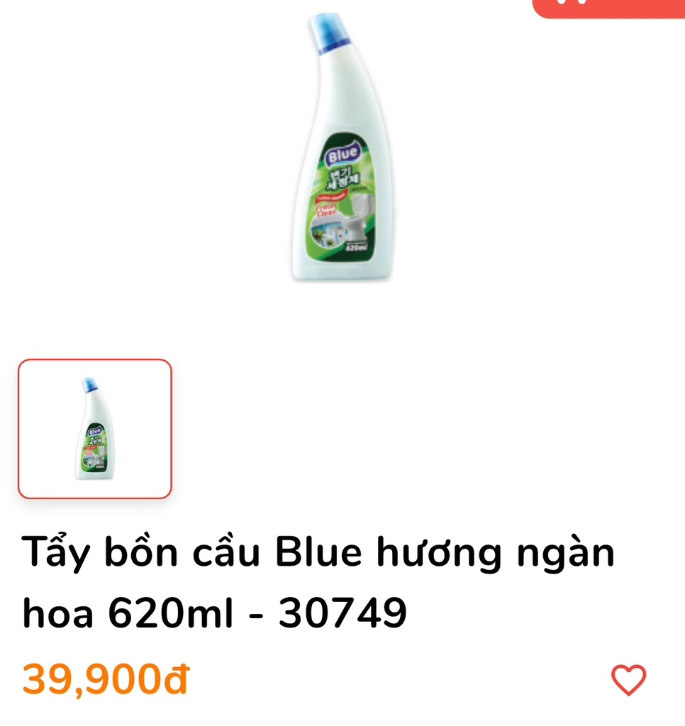 NƯỚC TẨY TOLET BỒN CẦU BLUE CHÍNH HÃNG 620ml(2) '