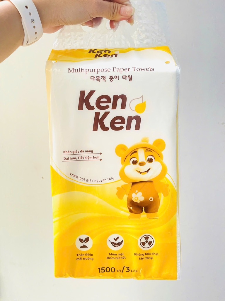 KHĂN GIẤY KEN KEN RÚT TREO TƯỜNG 1500 TỜ (2)