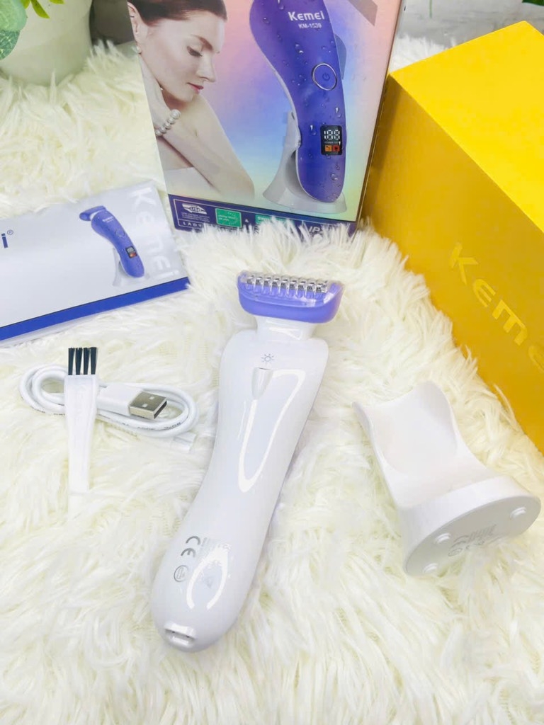 MÁY CẠO LÔNG TOÀN THÂN CHO NỮ CHÍNH HÃNG KEMEI CHỐNG NƯỚC MÀN LCD (20)