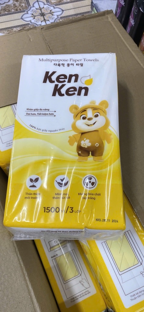 KHĂN GIẤY KEN KEN RÚT TREO TƯỜNG 1500 TỜ (2)