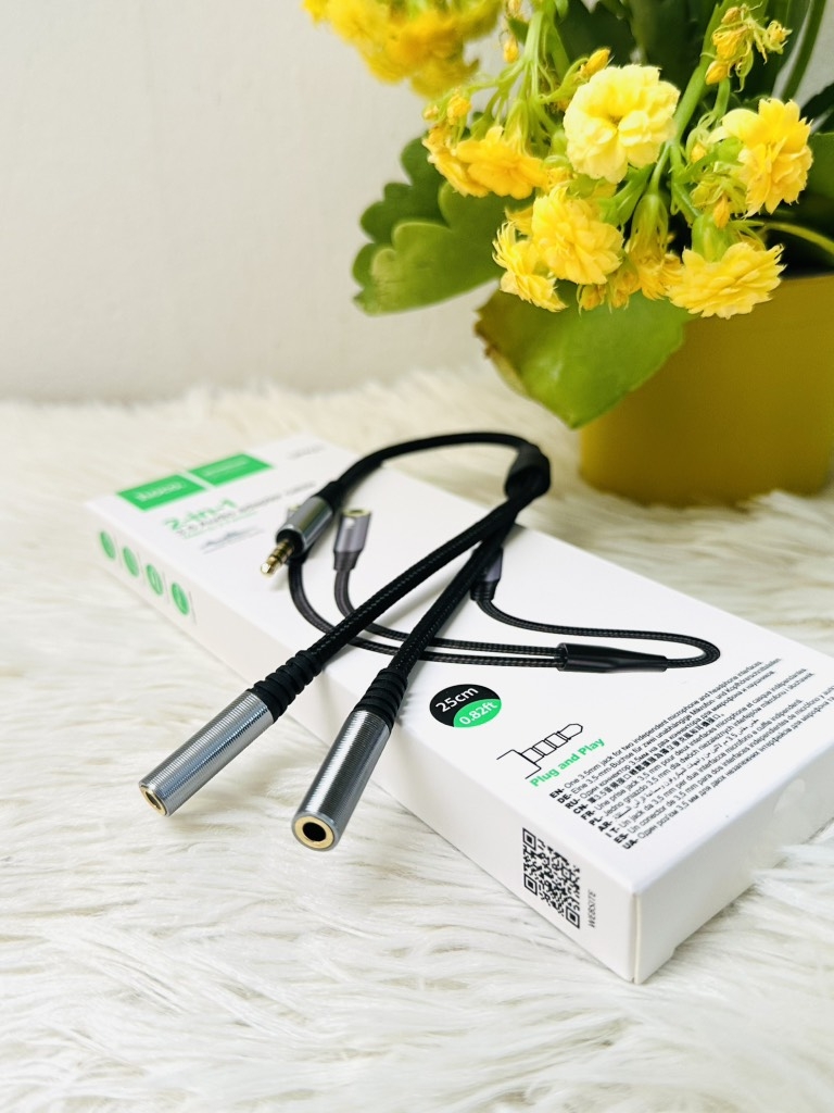 CÁP CHUYỂN ÂM THANH 1 ĐỰC RA 2 CÁI CHÍNH HÃNG HOCO PA21 (3)