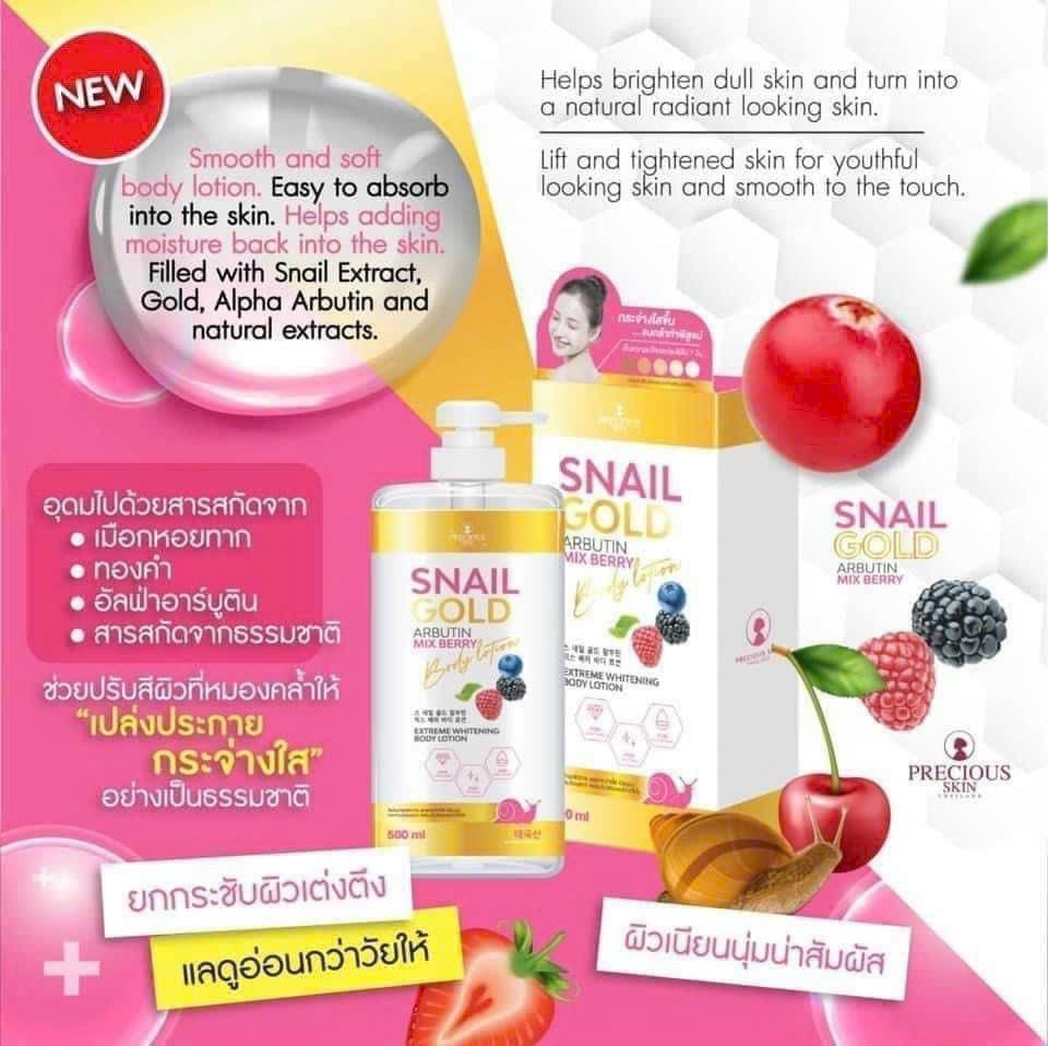 SỮA DƯỠNG THỂ TRẮNG DA BODY SNAIL GOLD THAILAND (15) '