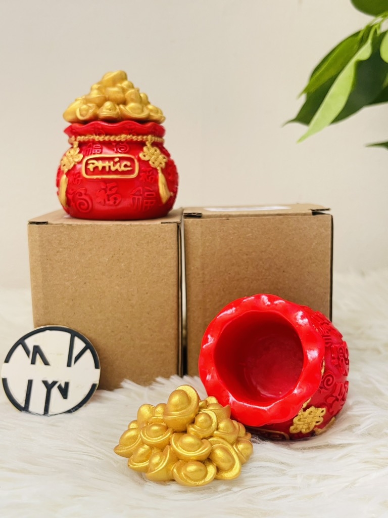 Hũ Đựng Gạo Muối Chữ PHÚC Hình Túi Tiền LOẠI 150g (2)