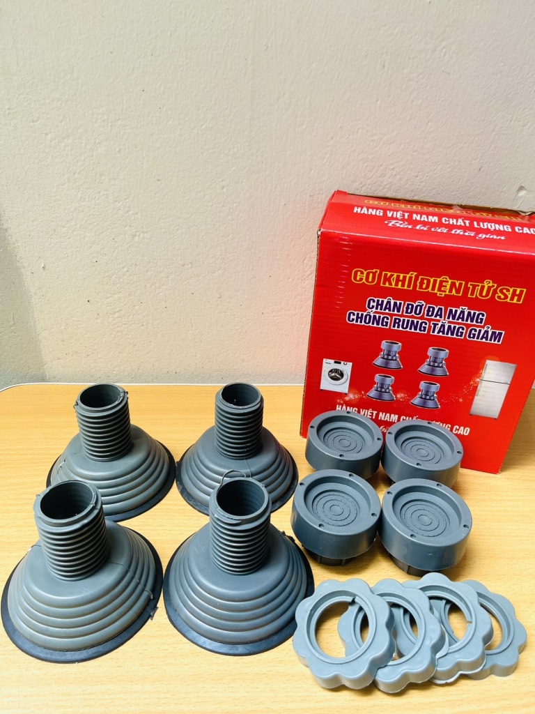 BỘ 4 CHÂN ĐẾ CHỐNG RUNG MÁY GIẶT TỦ LẠNH M4 XỊN (2)
