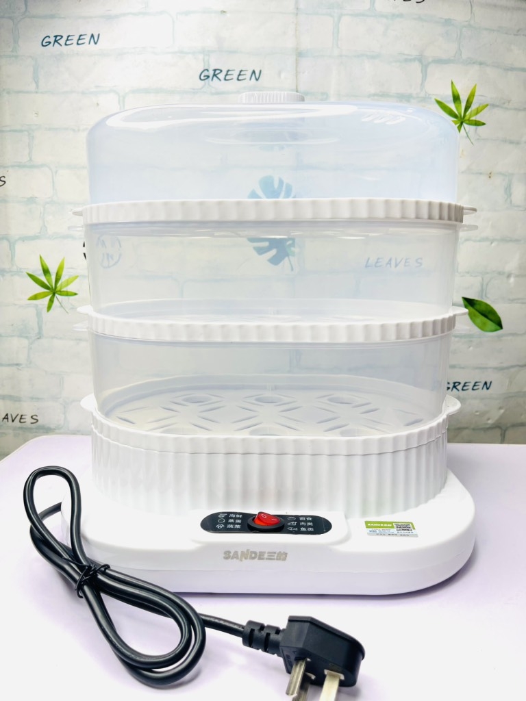 NỒI HẤP ĐIỆN TRONG SUỐT 3 TẦNG 10L NHIỆT TỪ HƠI NƯỚC (20)