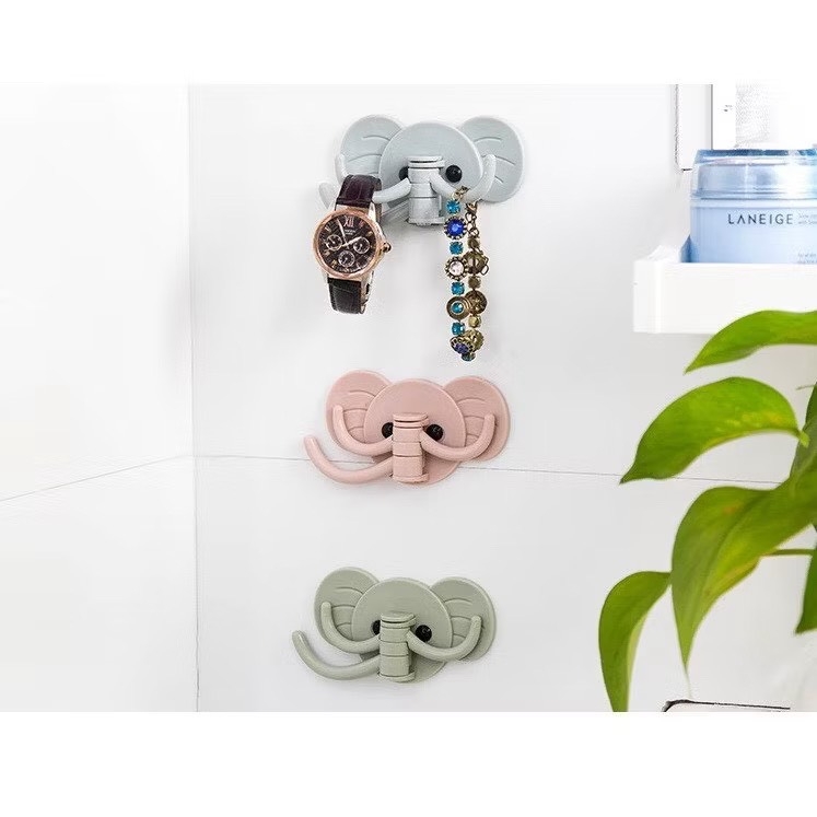 Móc Treo Đồ Dán Tường Hình Voi (1)