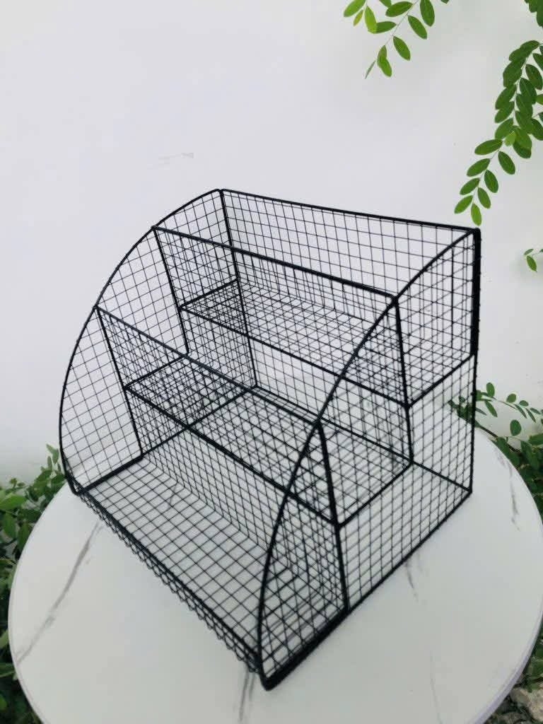KỆ SÁCH DẠNG LƯỚI ĐỂ BÀN 3 NGĂN LOẠI ĐẸP (7)