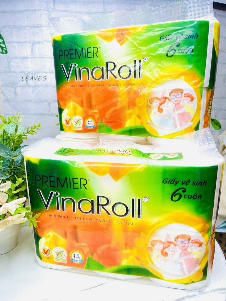 LỐC 6 CUỘN GIẤY KHÔNG LỖI VINAROL MẪU THƯỜNG (1)